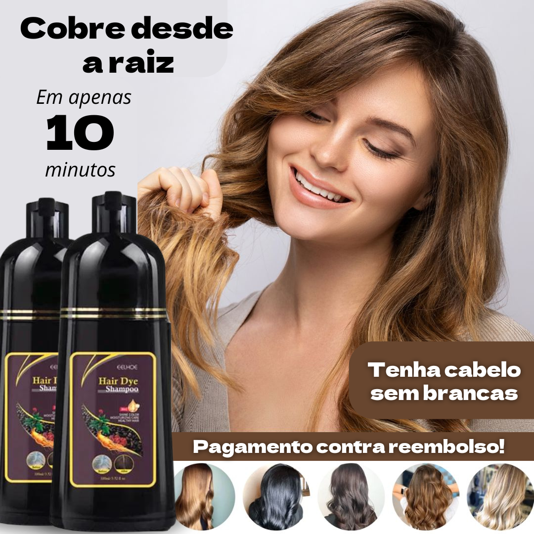 Champô 3 em 1 para Cabelos Brancos + Pente de Bambu Ecológico de Oferta